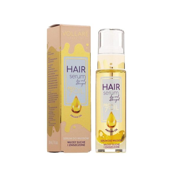 Serum pentru par Uscat Si Deteriorat cu Ulei de Argan, Intensive Repair Oil, 30 ml - Vollare Cosmetics - imagine 1