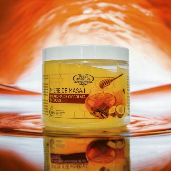 Cremă-Gel Miere de masaj cu aromă de ciocolată și cocos 160 gr - Peter's Natural Spa - Premium Quality - imagine 1