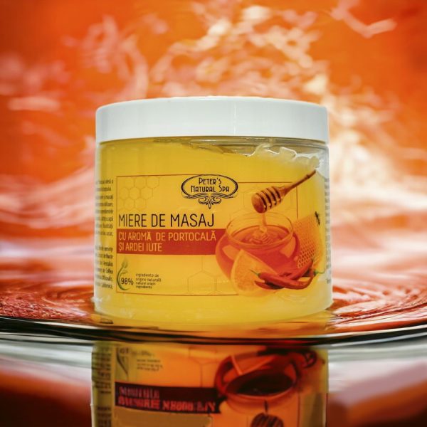 Cremă-Gel Miere de masaj cu aromă de portocală și ardei iute 160 gr - Peter's Natural Spa - Premium Quality - imagine 1