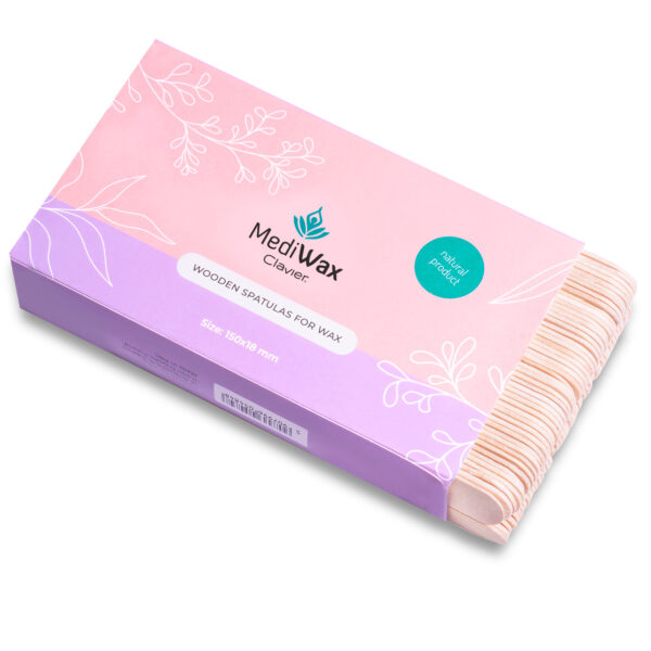 Spatula din Lemn pentru Ceară Mediwax - 100 buc - imagine 2