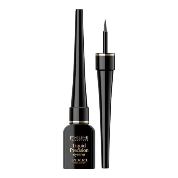 Tus de ochi lichid Liquid Precision 2000% Black Matt - 4.9ml - Eveline Cosmetics - imagine 1
