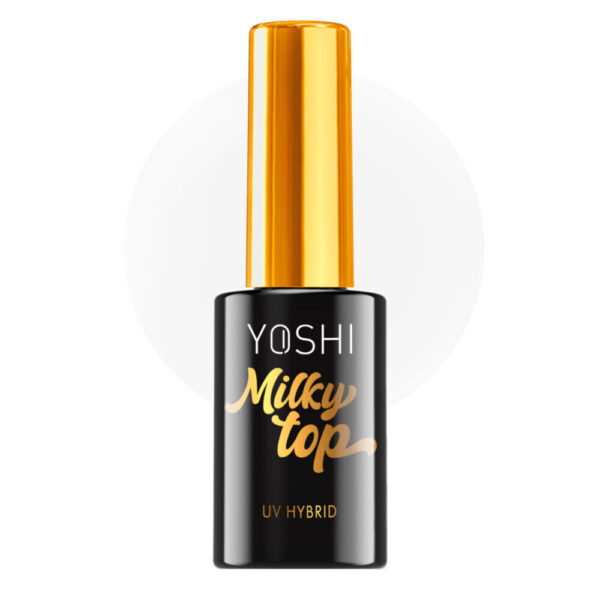 Top Gel Milky - Yoshi - UV LED Hibrid 10 ml - imagine 1
