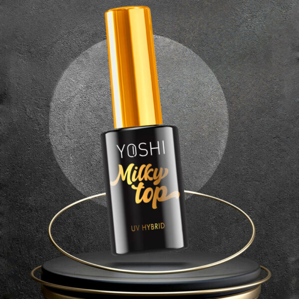 Top Gel Milky - Yoshi - UV LED Hibrid 10 ml - imagine 2