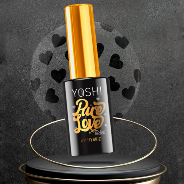 Top Gel Pure Love Black - Yoshi - 10 ml - imagine 2
