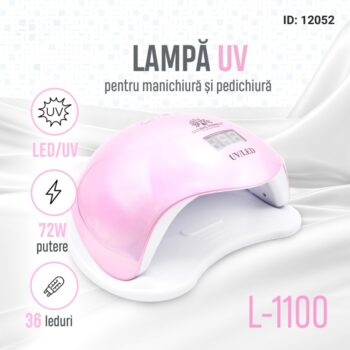 Lampa LED/UV L-1100, 72W, display digital, roz