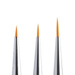 Nail Art Set - Set de pensule pentru decor, din 3 bucati, extra subtiri - Perfect Nails - imagine 9