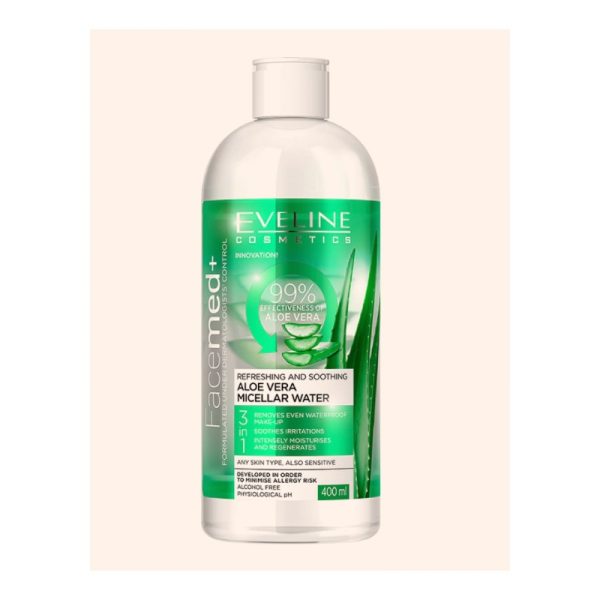 Apa micelara FACEMED cu Aloe Vera 3in1 - Eveline Cosmetics - imagine 1