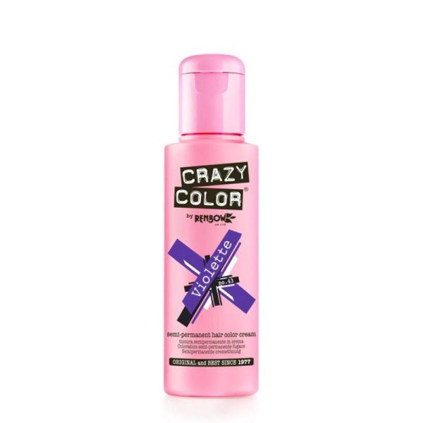 Vopsea semipermanenta #43 100ml Violette - Crazy Color - imagine 1