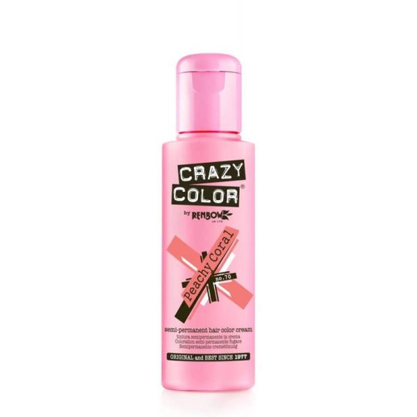 Vopsea semipermanenta #70 100ml Peachy Coral - Crazy Color - imagine 1