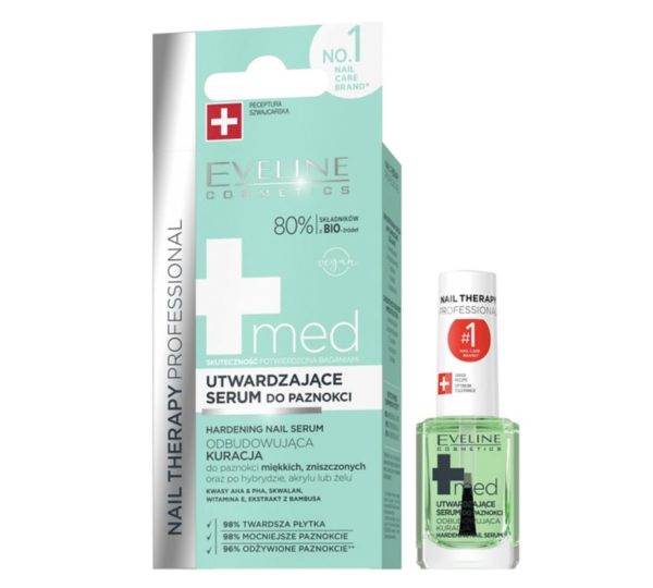 Tratament Ser Reconstruire si Intarire Unghii Extrem de Afectate MED+ Hardening Nail Serum - Eveline Cosmetics - imagine 1