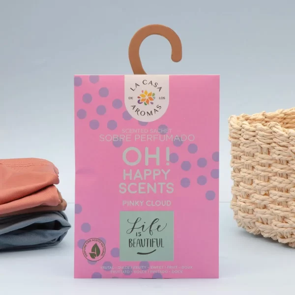 Saculet Parfumat OH! Happy Scents Pinky Cloud Mikado - La Casa De Los Aromas - imagine 1