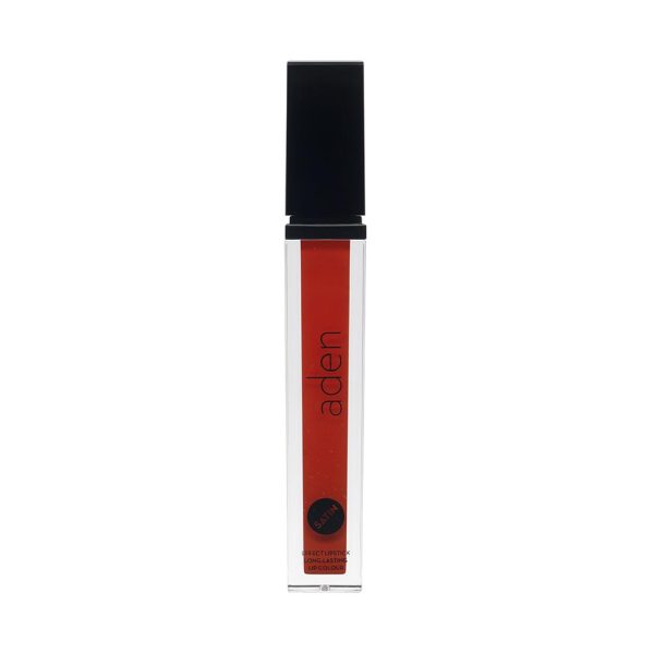 Aden - Ruj Lichid cu Effect Satin 05- Bright Coral - imagine 1