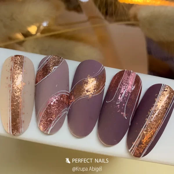 METAL CHROME FLAKES - BRONZE - Perfect Nails - imagine 4