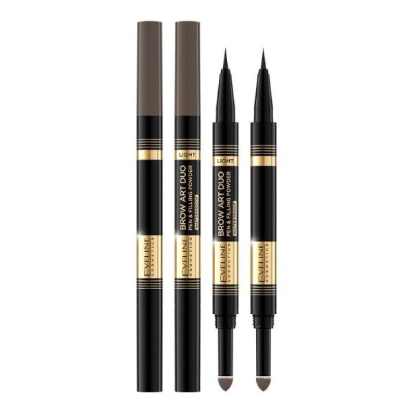 Pen și pudră pentru sprâncene 2 în 1 Light - Eveline Cosmetics - imagine 1
