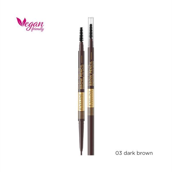 Creion de sprancene ultra-precis Nr. 03 Maro Inchis - Eveline Cosmetics - imagine 1