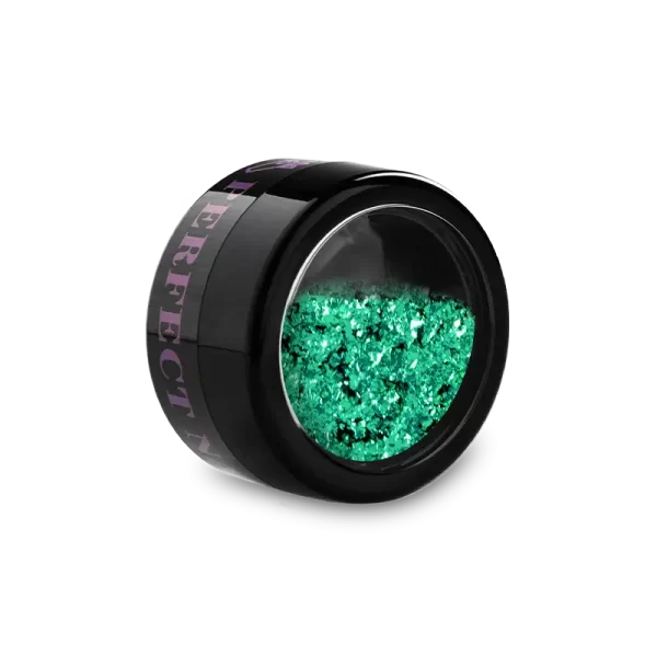 Fulgi de metal cromat - Fulgi de unghii - Verde - Perfect Nails - imagine 3
