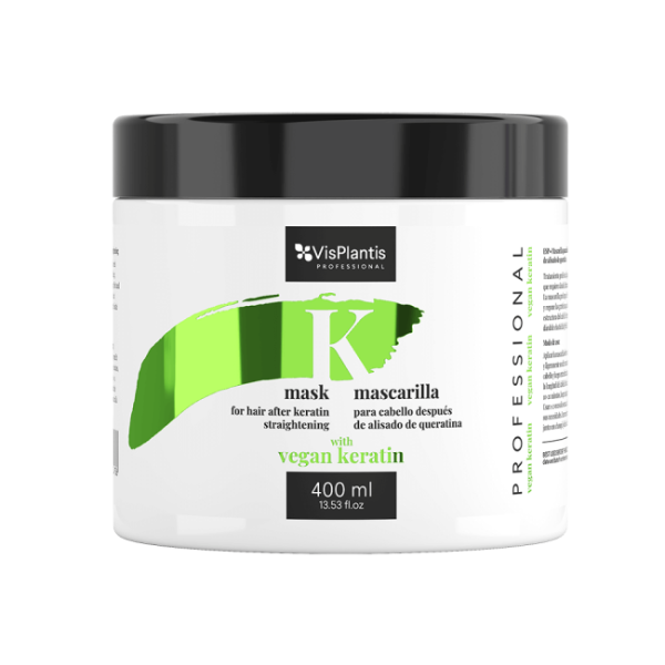 Masca de par dupa  indreptarea parului cu keratina vegan  400 ml - Vis Plantis Professional - imagine 1