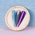 Cadru de Afisare cu Strasuri Auriu pentru modele - 68mm - Perfect Nails - imagine 2