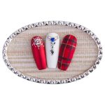 Cadru de afisare cu Strasuri pentru modele Argintiu - 47x75mm - Perfect Nails