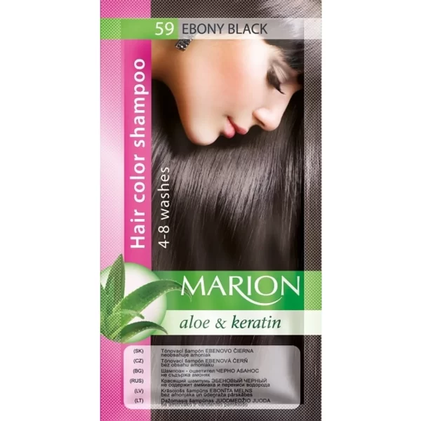 Şampon Nuantator pt. Par cu Aloe-Keratin 4-8 spălări Marion - Nr.59 - 40ml - imagine 1