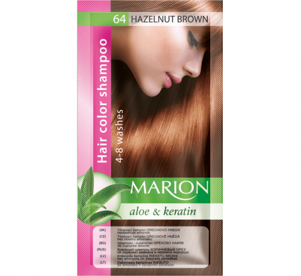 Şampon Nuantator pt. Par cu Aloe-Keratin 4-8 spălări Marion - Nr.64 - 40ml - imagine 1
