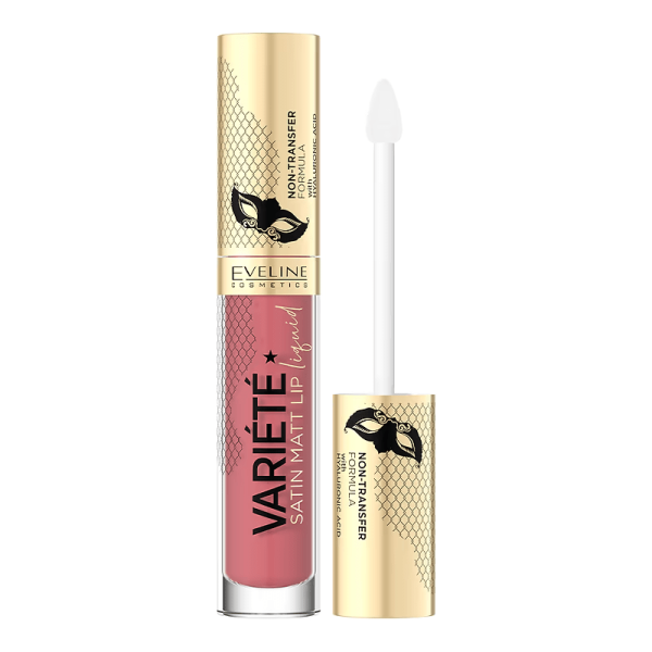 Ruj Lichid - Variété Satin Matt Lip - 05 Peach Mousse - 4ml - Eveline Cosmetics - imagine 1