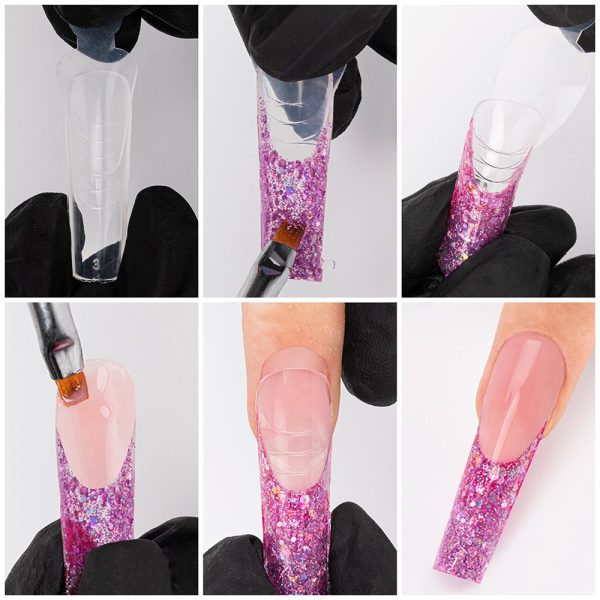 Sistem combo dual, forme din silicon pentru french MollyLac - Oval - 12 bucăți - imagine 5