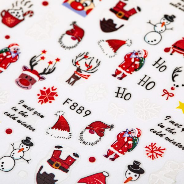 F889 Nail Sticker Christmas - imagine 3