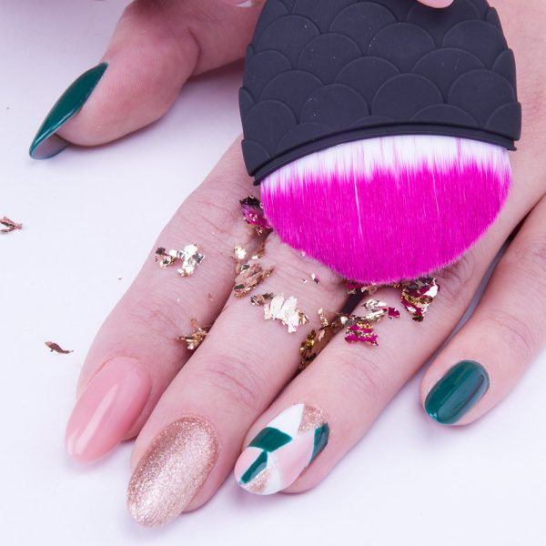 Perie pentru praf sirenă - roz închis - imagine 4