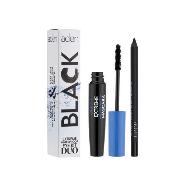 Aden - Set Extreme Waterproof Mascara & 24 H Eyeliner Pencil - imagine 1