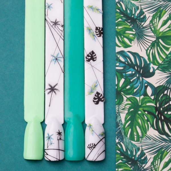 Autocolante subțiri  pentru unghii de palmier F183 - GNBLAB - imagine 2