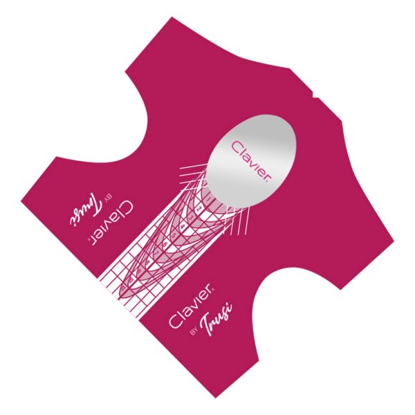 Șabloane pentru extensia unghiilor by Trusi, fluturași Clavier, 50 bucăți în rulou, bordou - imagine 1