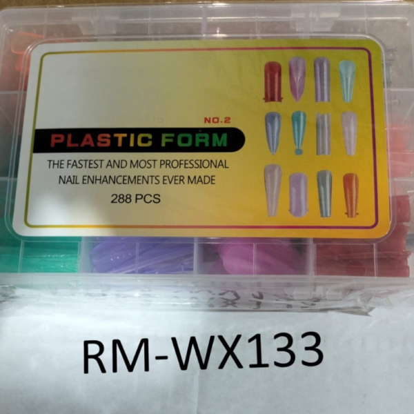 Tipsuri forme superioare cu marcaje 12 tipuri, 288 buc, colorate - imagine 1