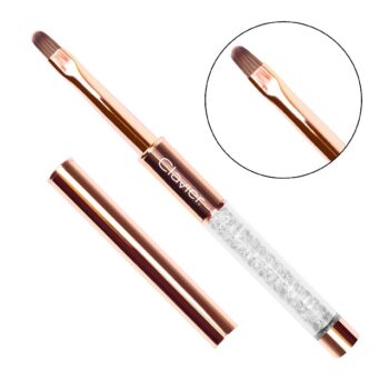 Pensulă pentru gel cristal Clavier 6 mm, aurie