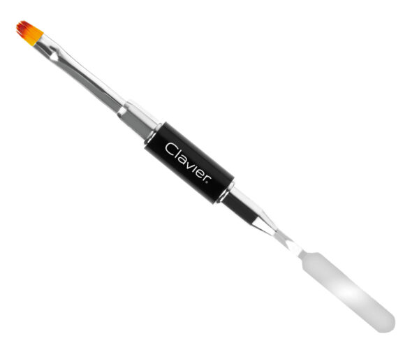 Pensula cu spatula 2 in 1 pentru acrylgel clavier - imagine 1