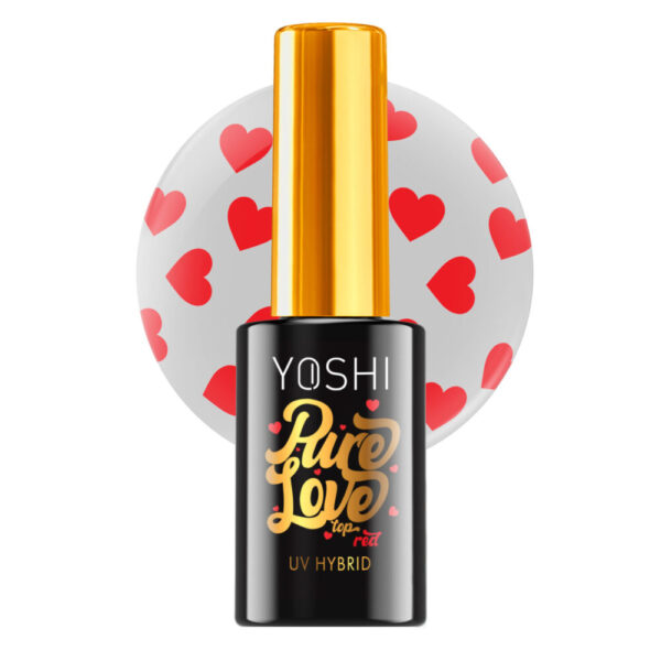 Top Gel Pure Love Red - Yoshi - 10 ml - imagine 1