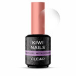 Fiber Gel cu Vitamine cu pensulă - Clear 15 ml. - Kiwi Nails