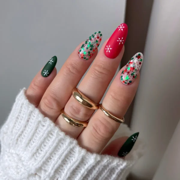 Ho Ho Top Nr. 3 - Cu sclipici roșu, verde, alb cu steluțe - Yoshi - 10 ml - imagine 6